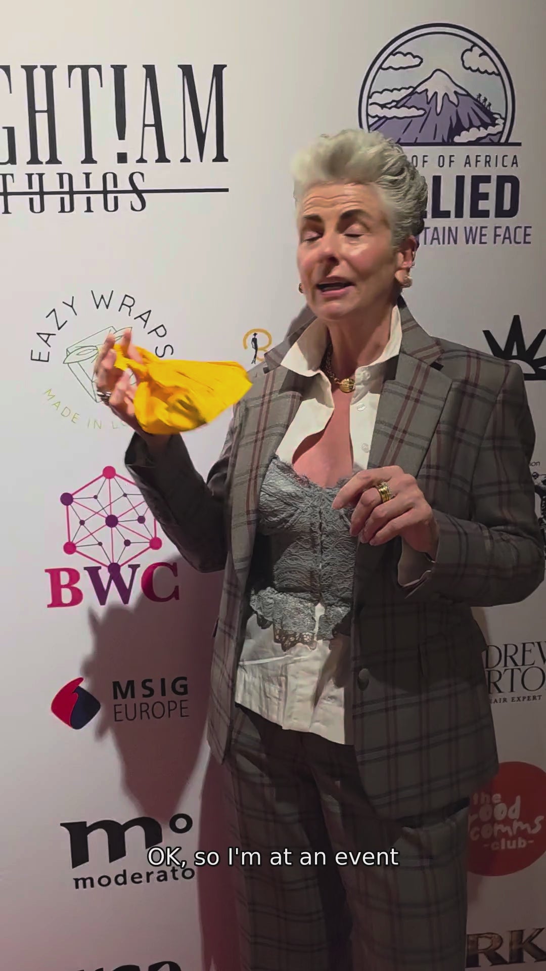 Load video: Maxine Laceby from Absolute Collagen shares her reaction to an Eazywrap at the film premiere.